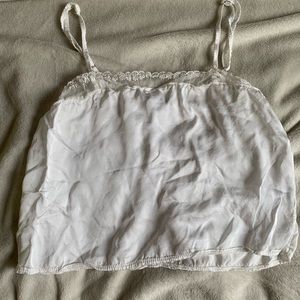 American Eagle Don’t Ask Why Silk white flowy top